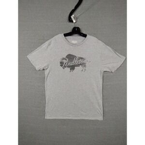 Pendleton Shirt Mens Small Gray Buffalo Bison Graphic Tee Soft Casual Outdoors